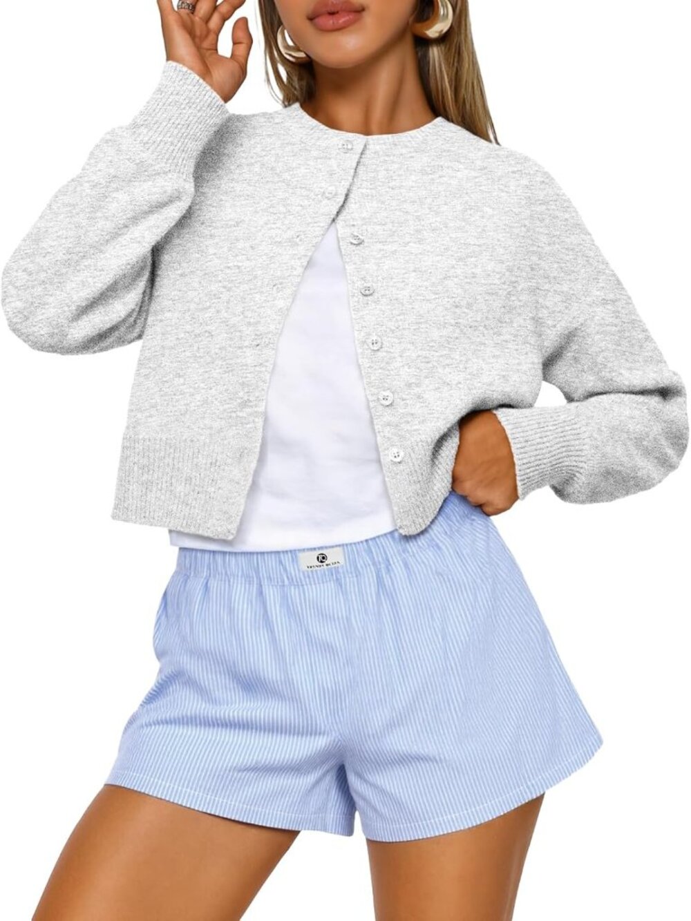 Cropped Cardigan Sweaters for Women Fall Fashion Clothes 2026